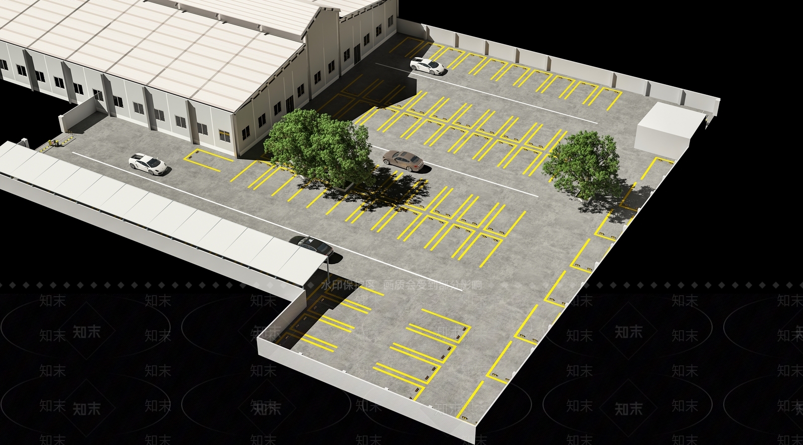 室外停车场3D模型下载【ID:1144283313】