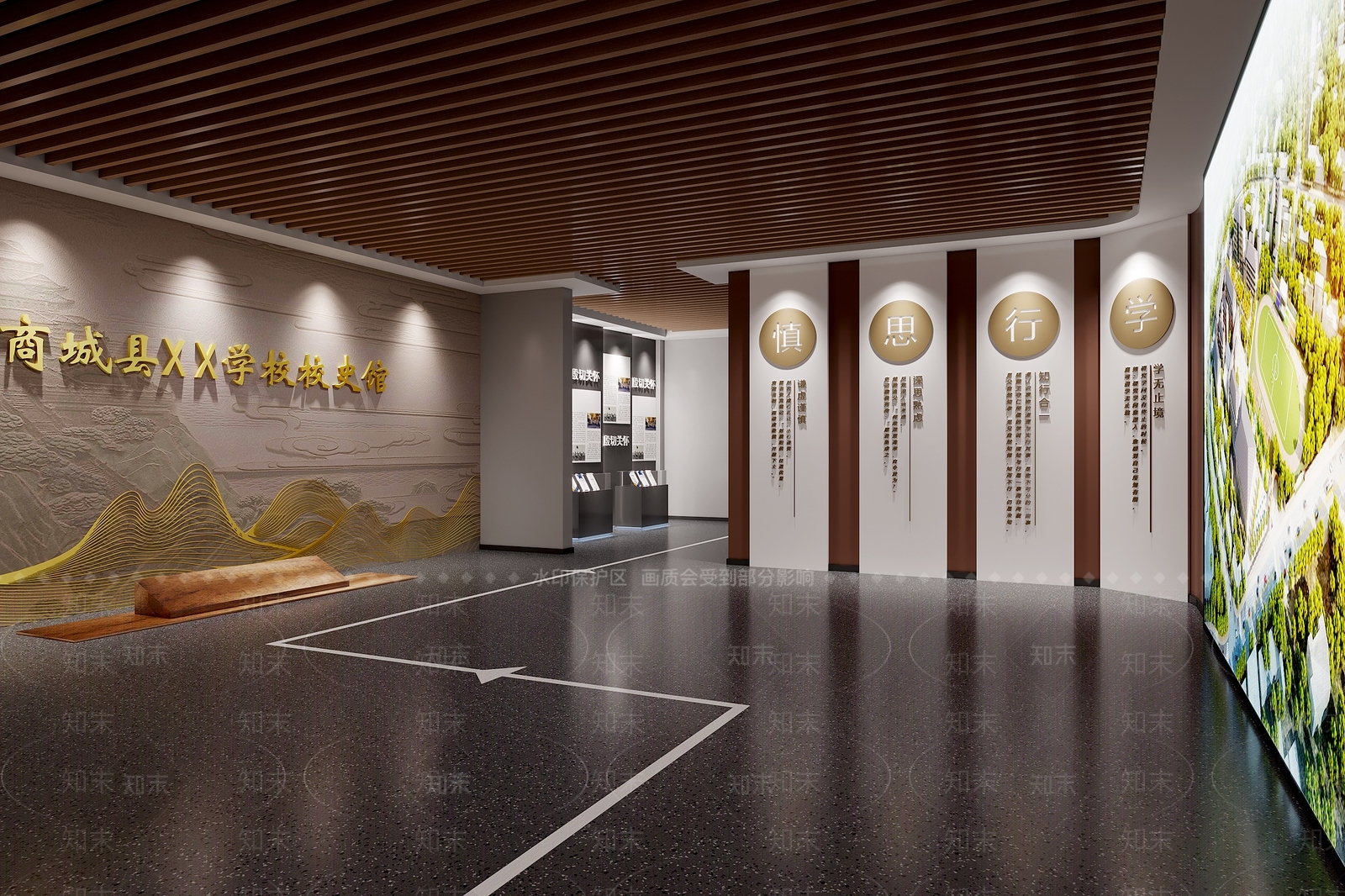 现代校史馆3D模型下载【ID:1144294140】