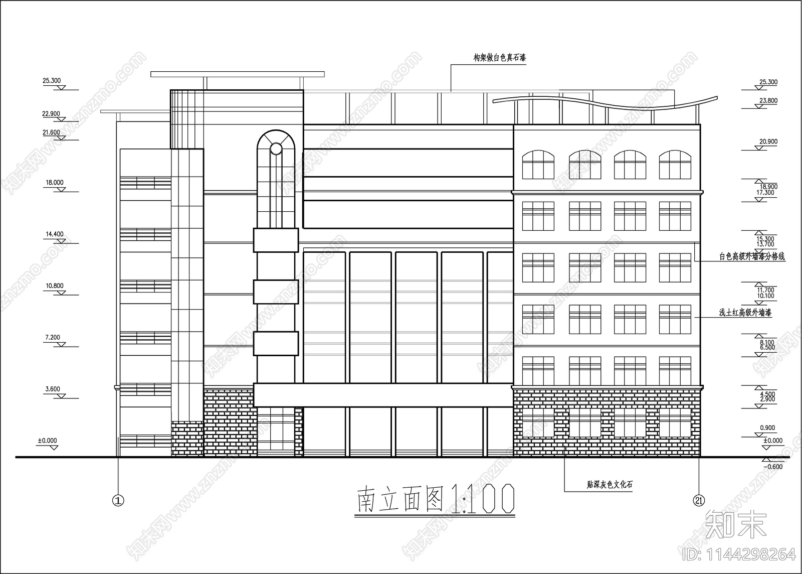 某高中教学楼建筑cad施工图下载【ID:1144298264】