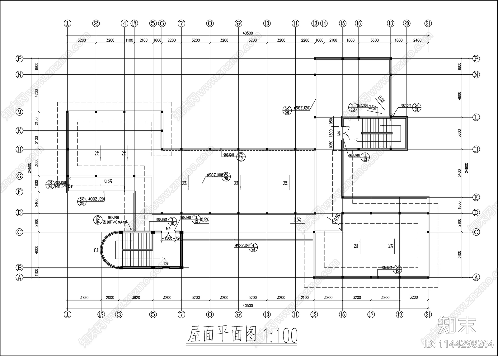 某高中教学楼建筑cad施工图下载【ID:1144298264】