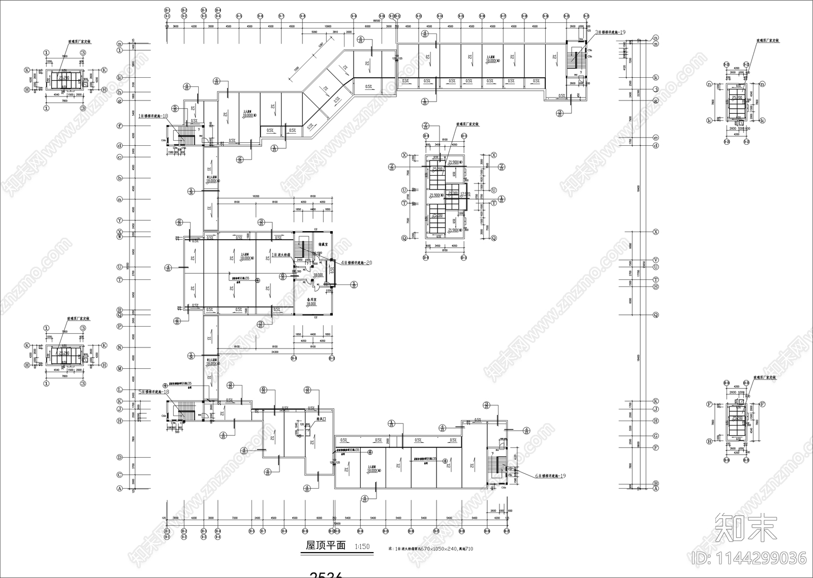 中学教学楼建筑cad施工图下载【ID:1144299036】