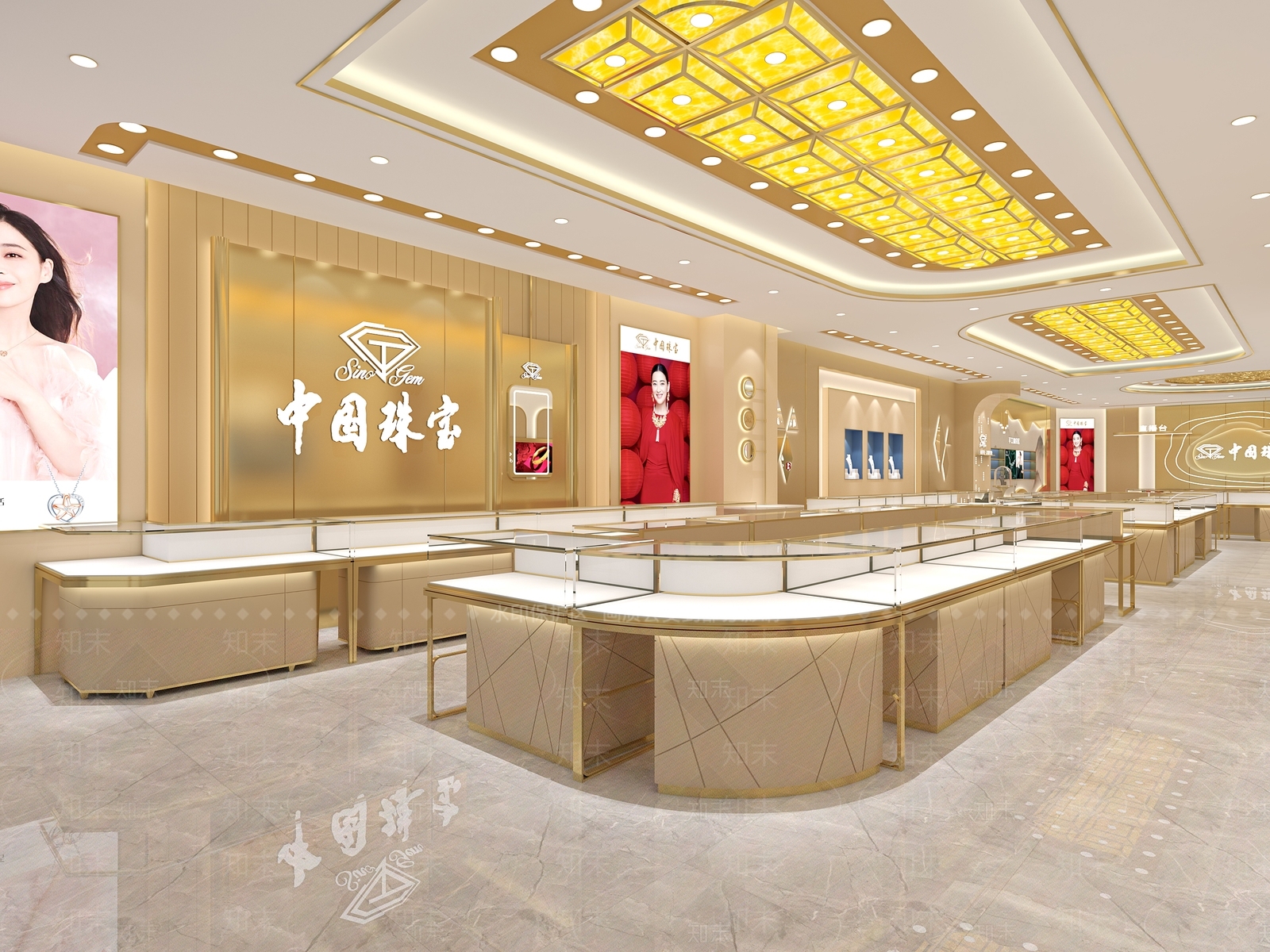 珠宝店黄金3D模型下载【ID:1144299402】