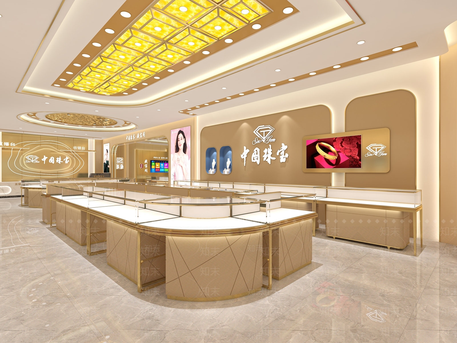 珠宝店黄金3D模型下载【ID:1144299402】
