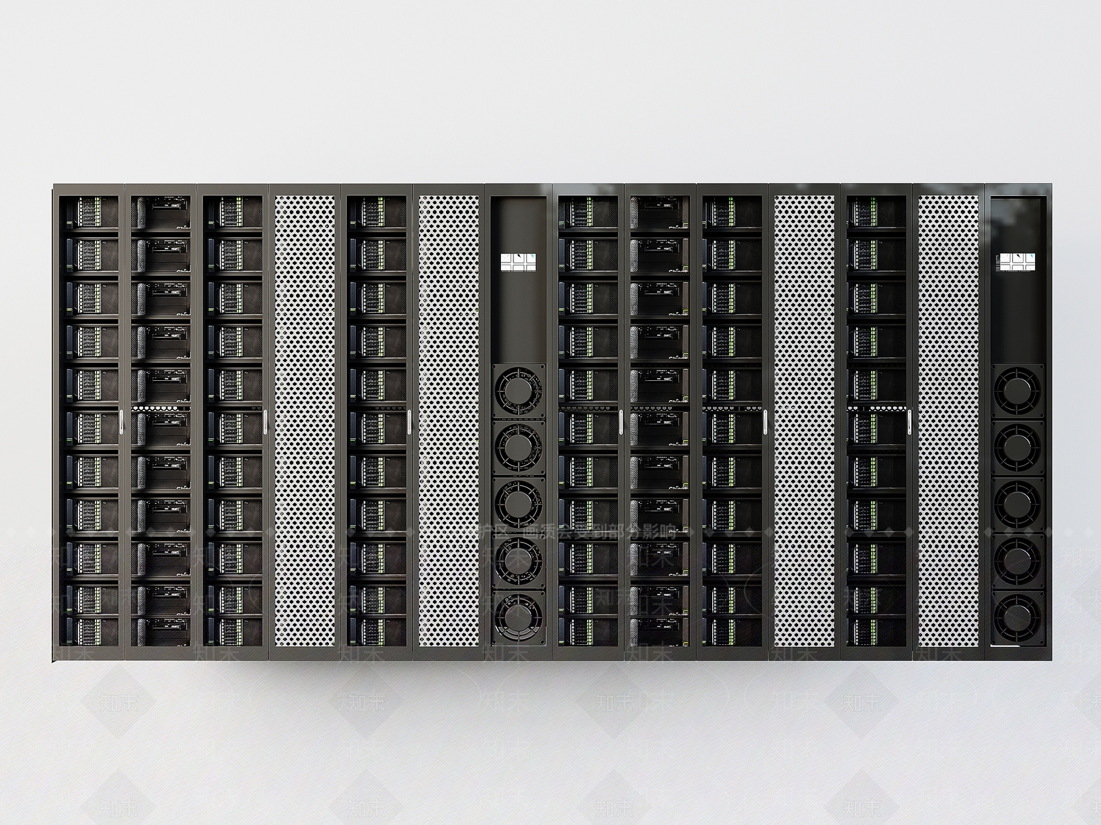 现代机房设备3D模型下载【ID:1144300868】