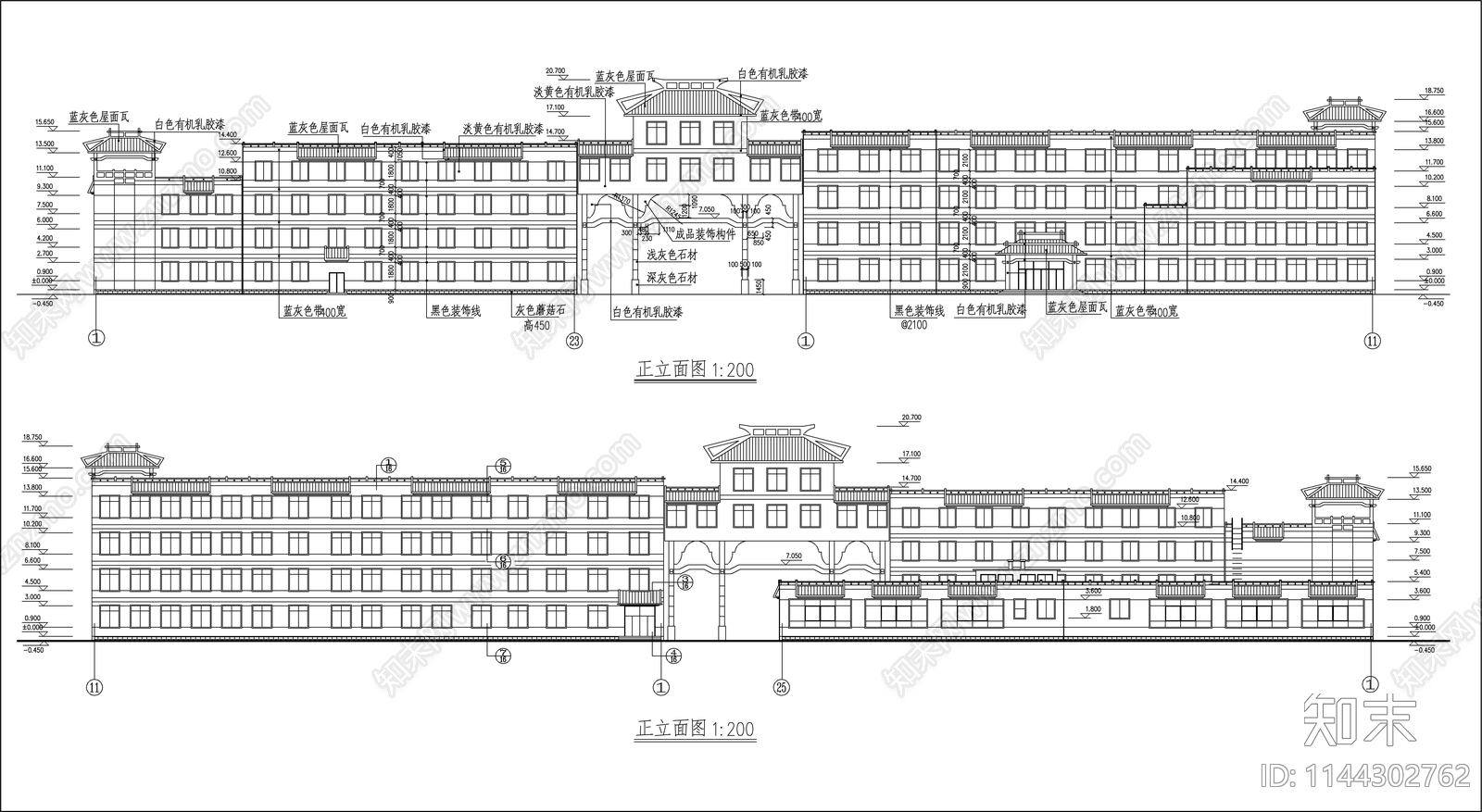 某学校建筑cad施工图下载【ID:1144302762】