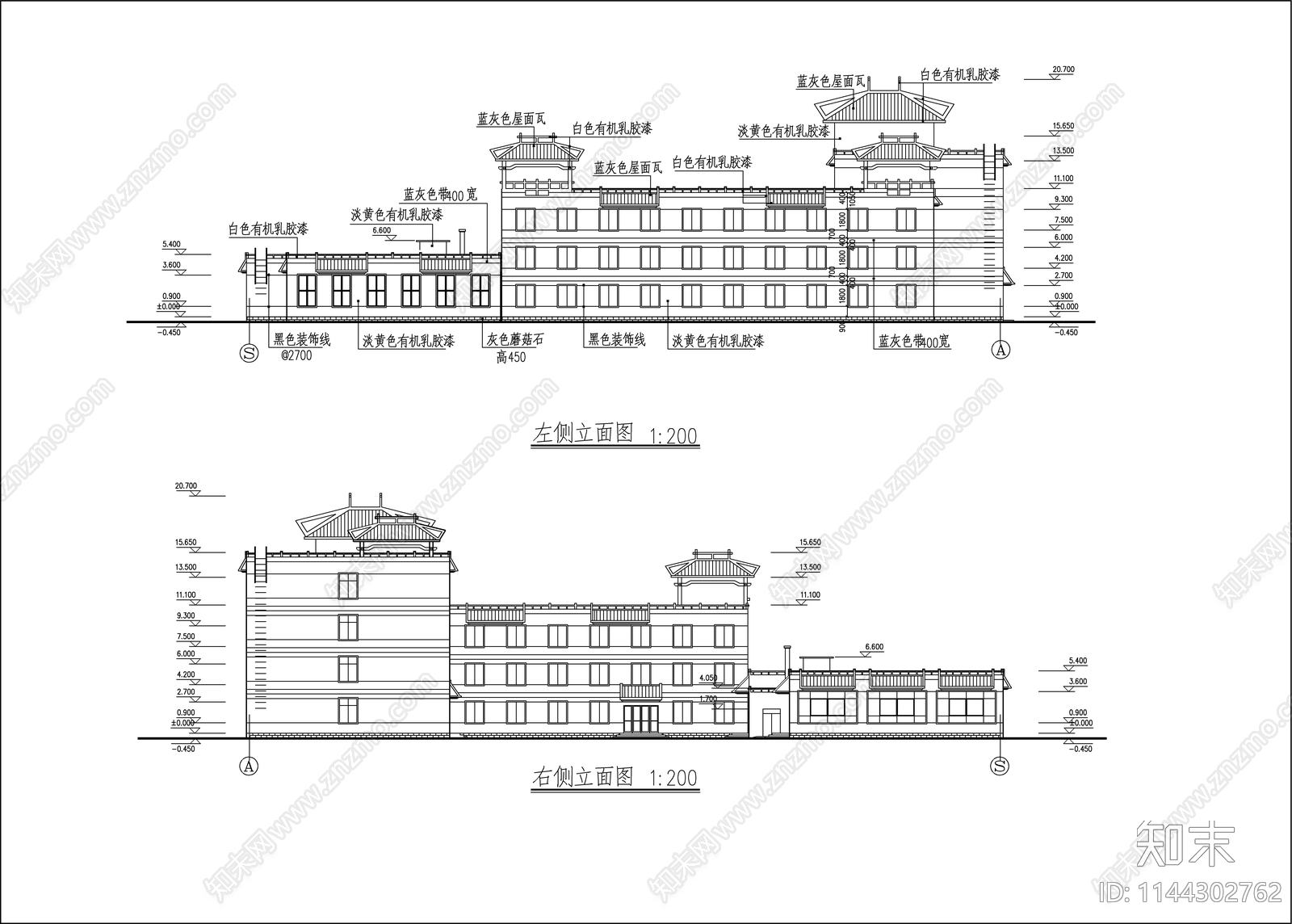 某学校建筑cad施工图下载【ID:1144302762】