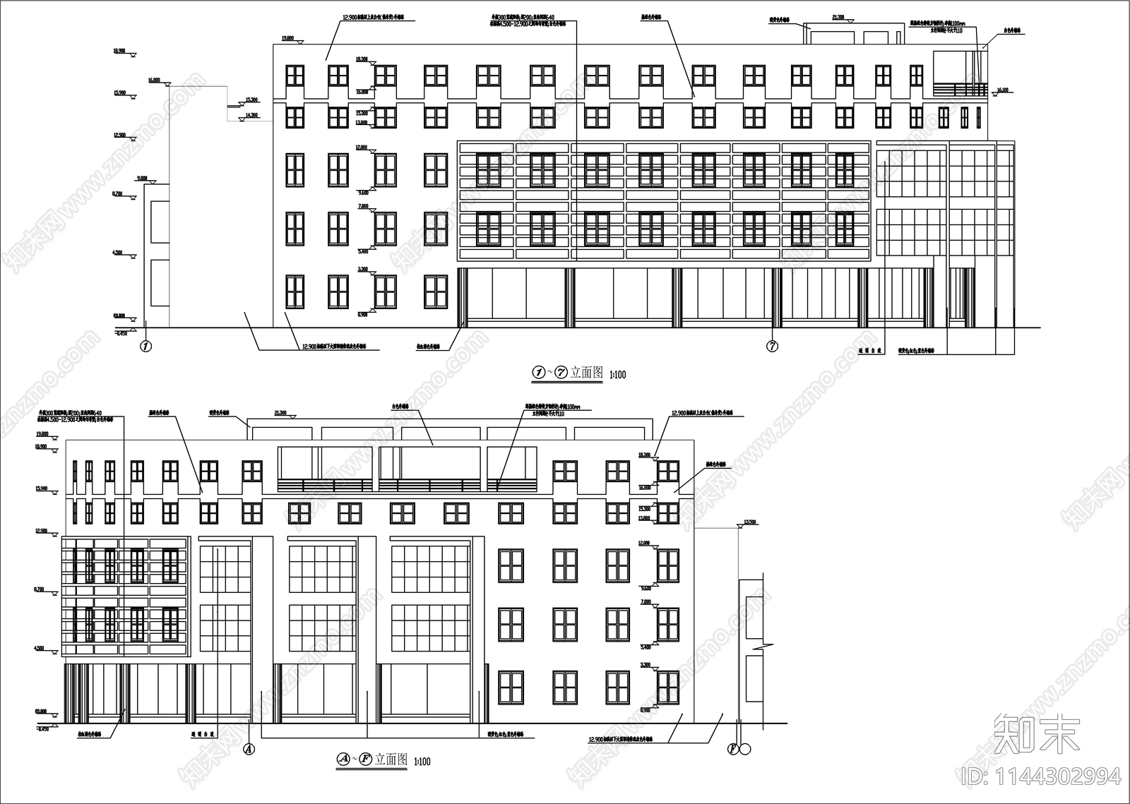 学校食堂建筑cad施工图下载【ID:1144302994】