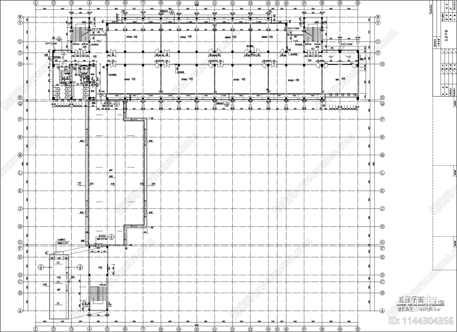 某大学实训楼建筑cad施工图下载【ID:1144304356】