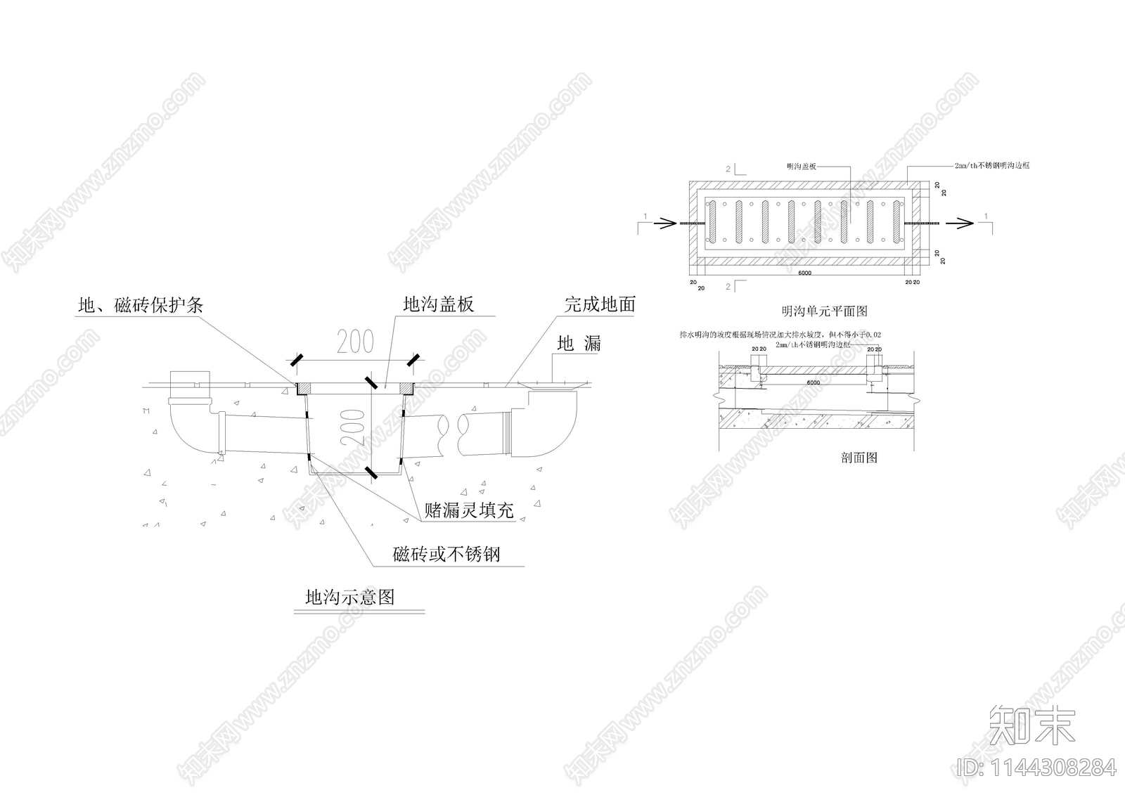 餐厅给排水cad施工图下载【ID:1144308284】