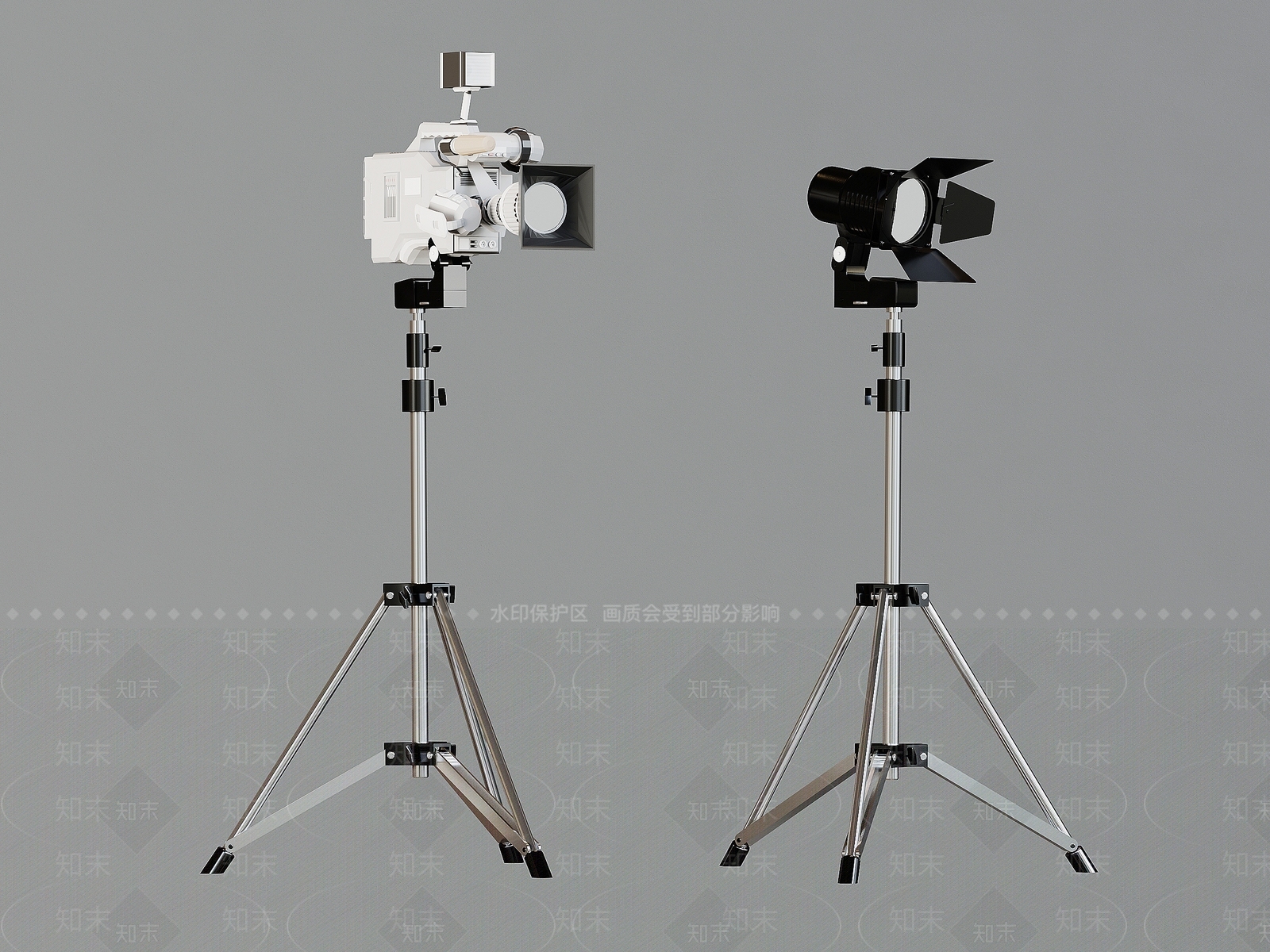 现代摄影器材3D模型下载【ID:1144308502】