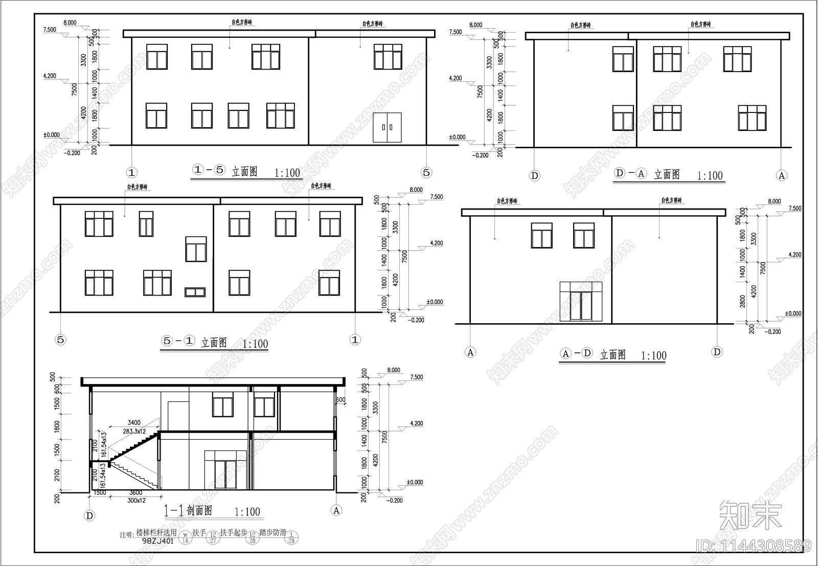 某红十字医院放射楼建筑cad施工图下载【ID:1144308589】