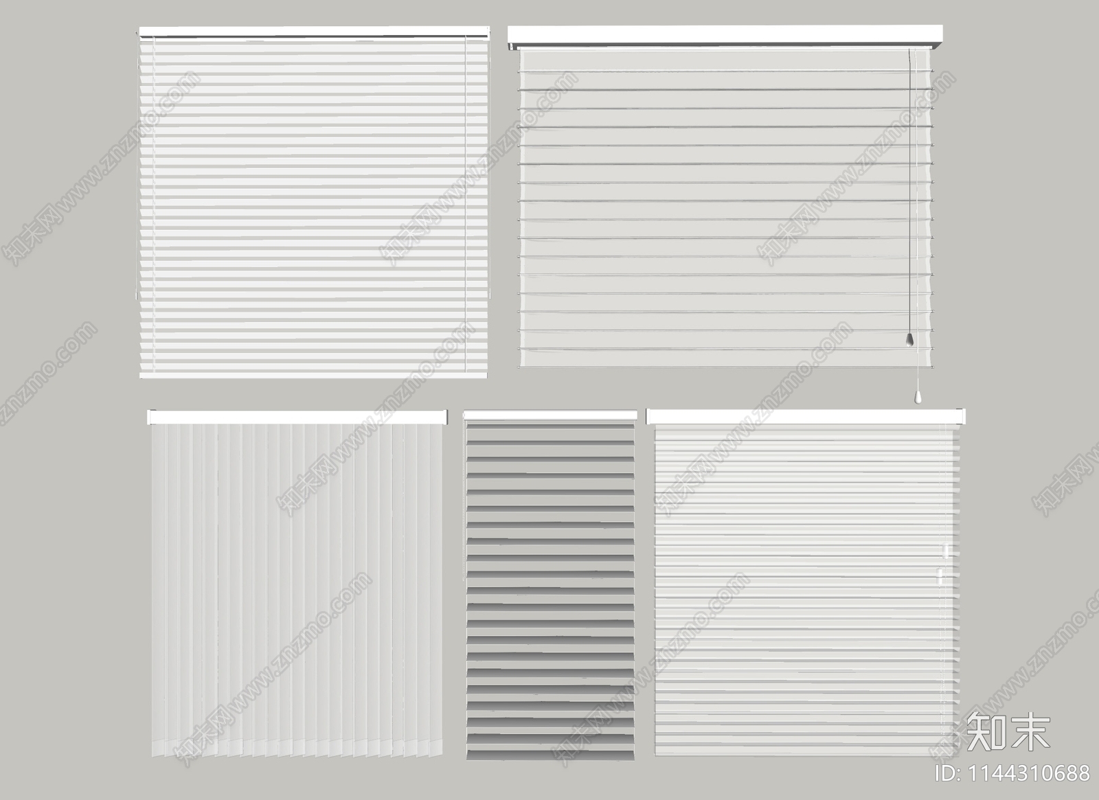 现代百叶帘SU模型下载【ID:1144310688】