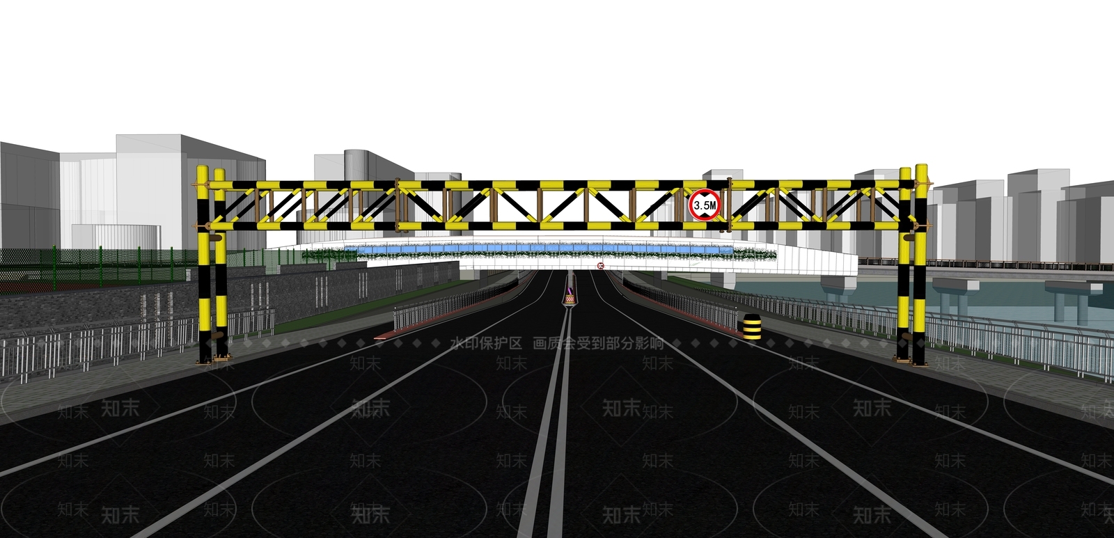 现代天桥SU模型下载【ID:1144310991】