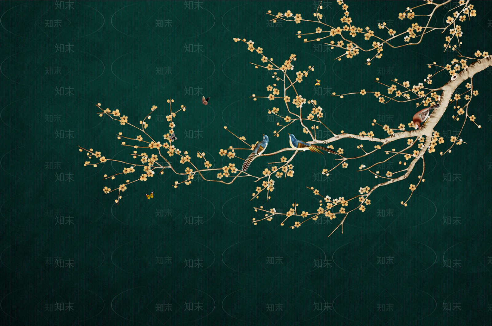 新中式风格壁纸贴图下载【ID:1144312227】