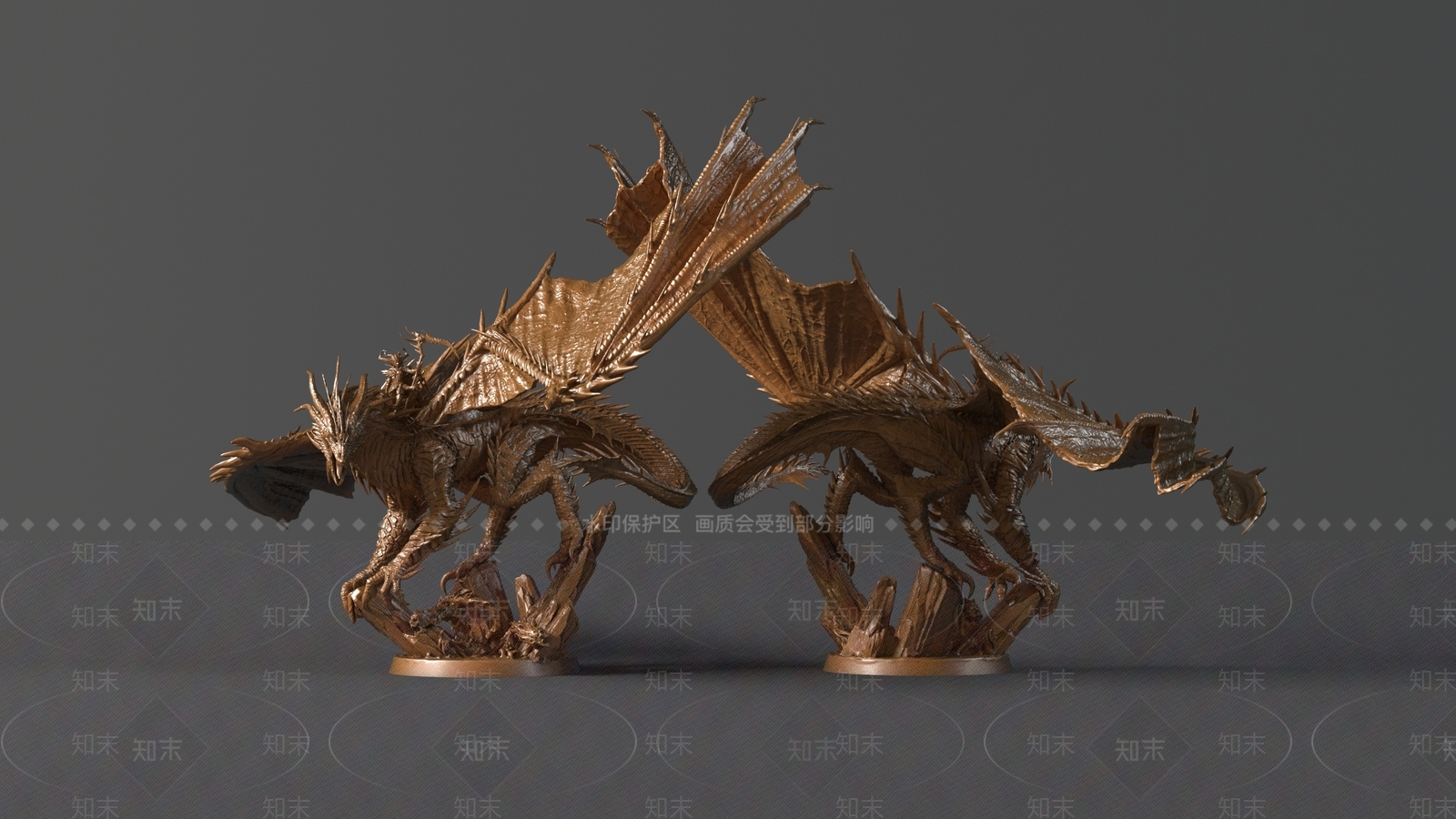 现代恶龙魔龙雕塑摆件SU模型下载【ID:1144315497】