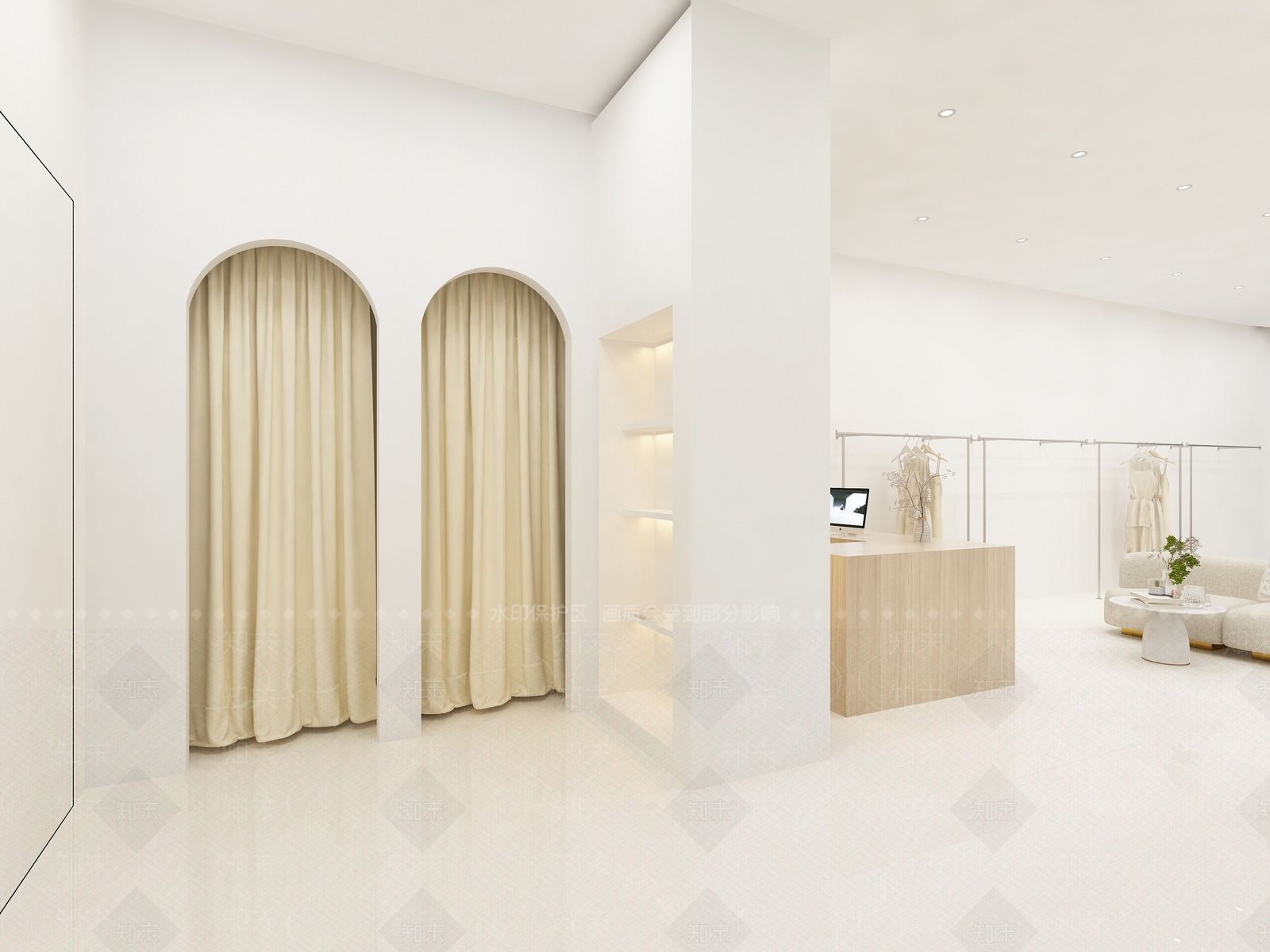 网红INS风格服装鞋店3D模型下载【ID:1144320844】