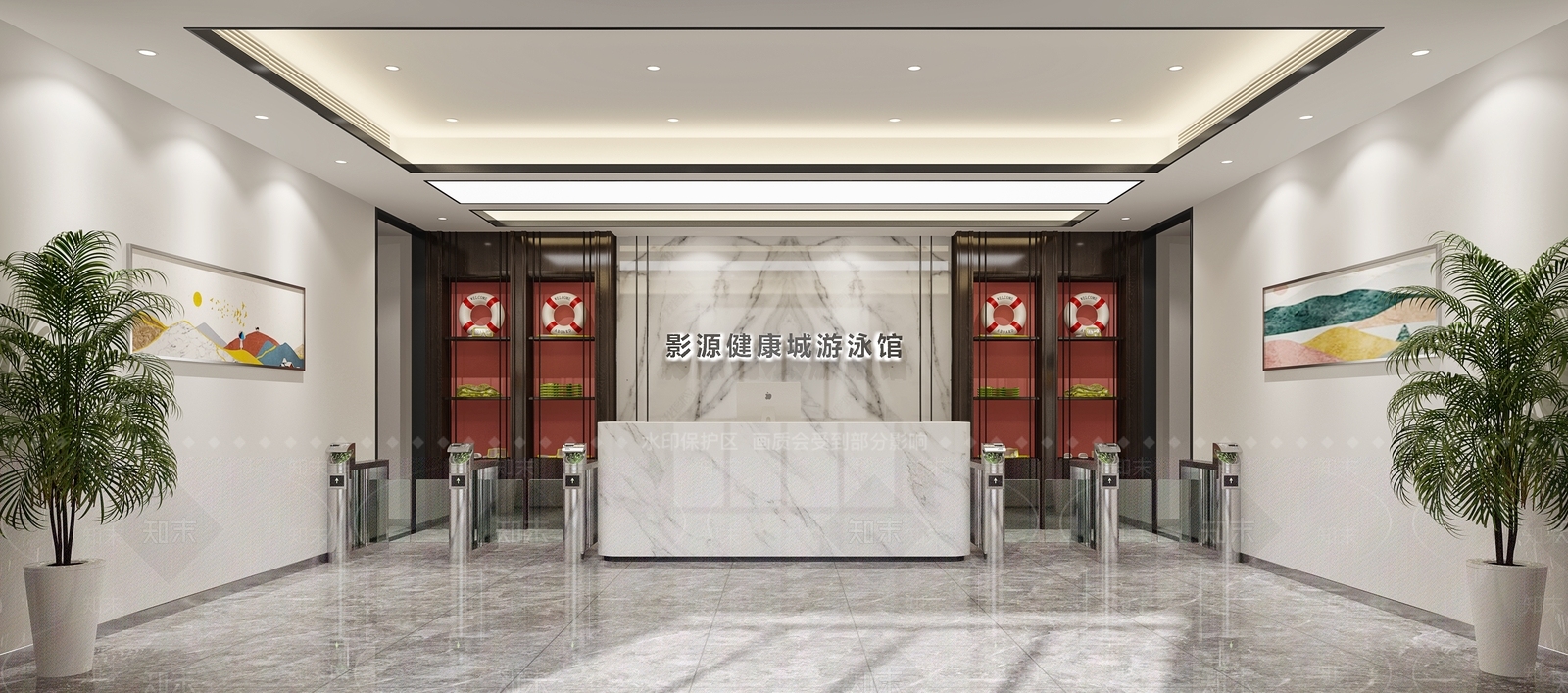 游泳馆3D模型下载【ID:1144321077】