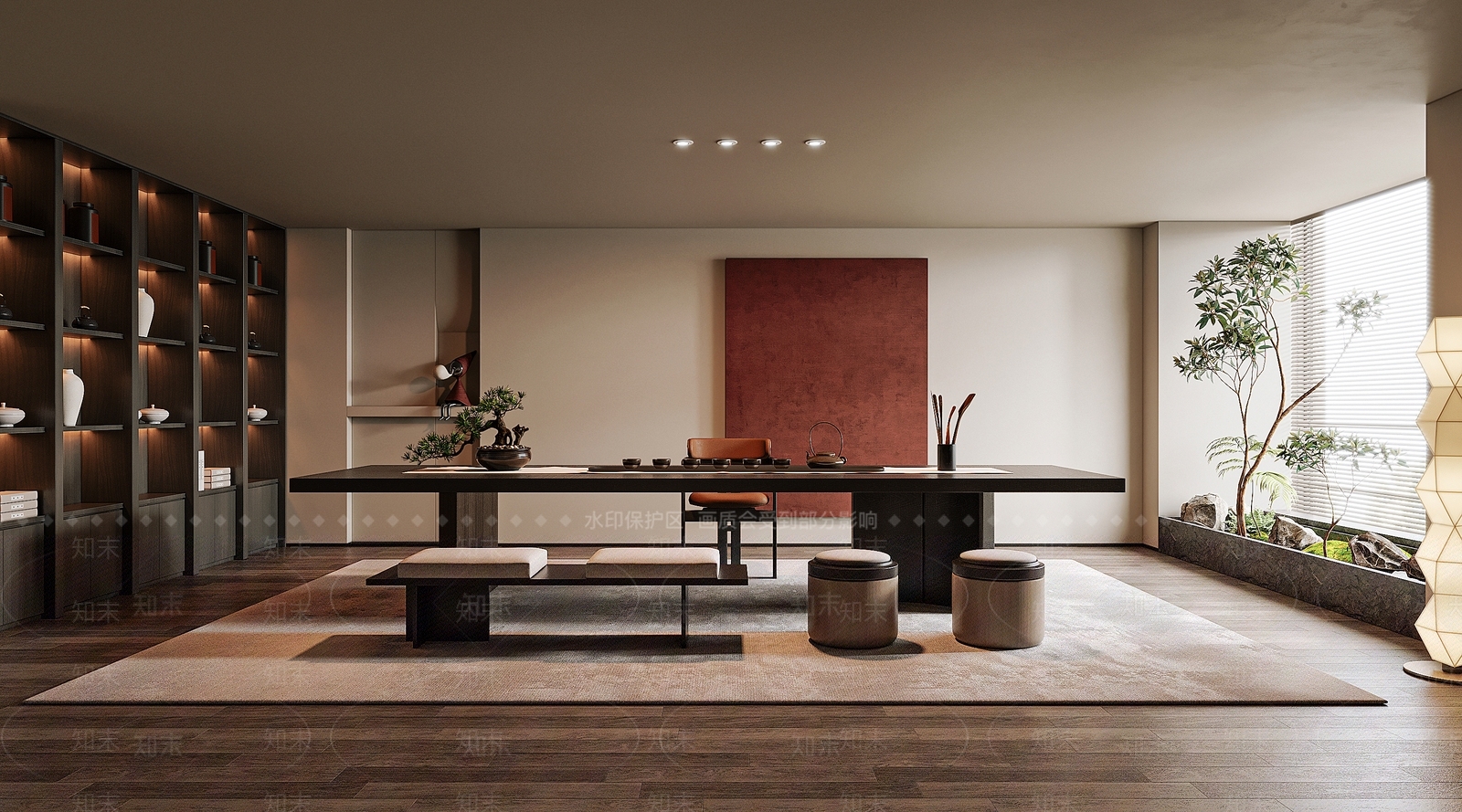 现代茶室3D模型下载【ID:1144322974】