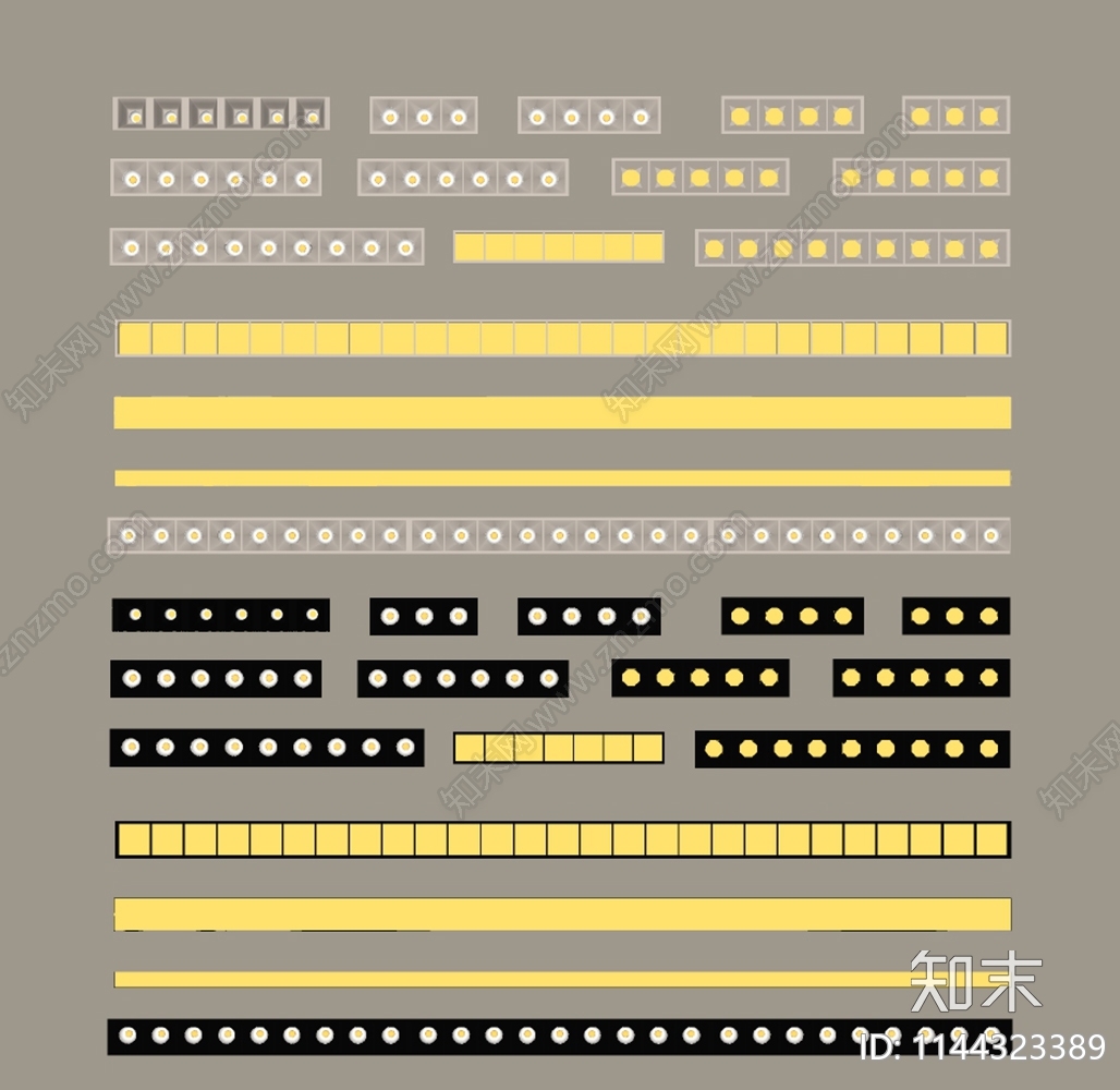 现代筒灯射灯SU模型下载【ID:1144323389】