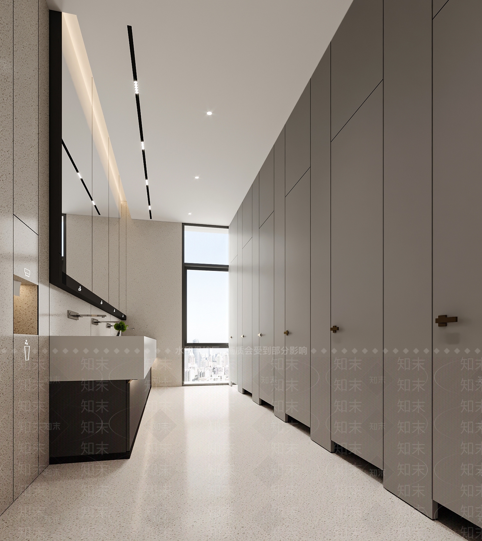 现代公共卫生间3D模型下载【ID:1144329000】