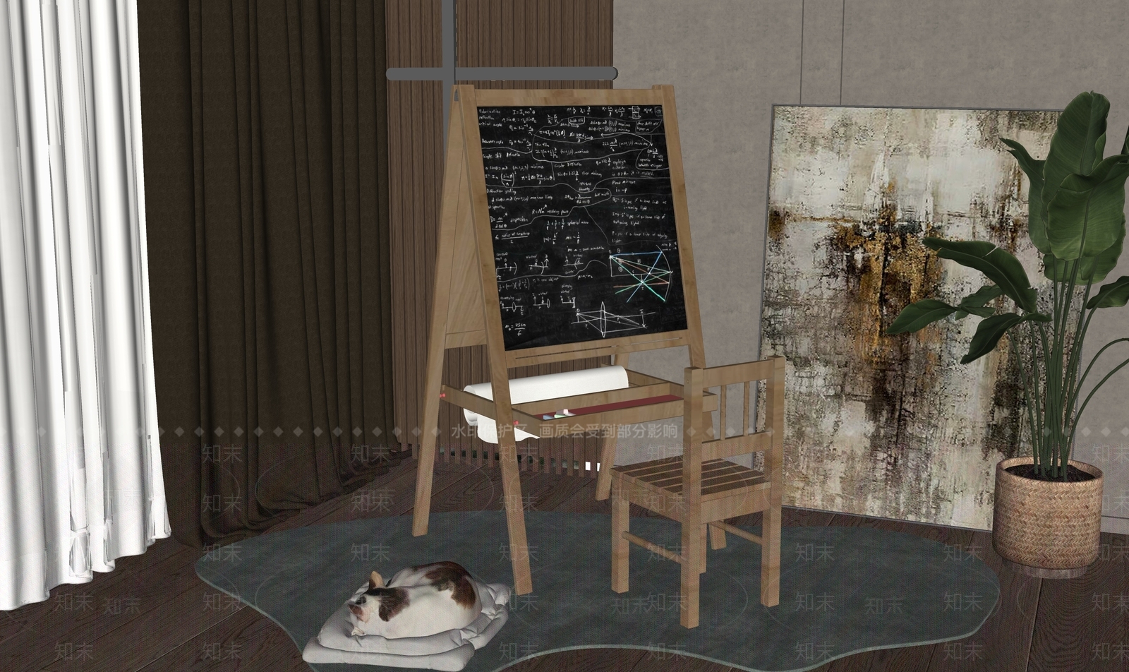 儿童画具SU模型下载【ID:1144330846】