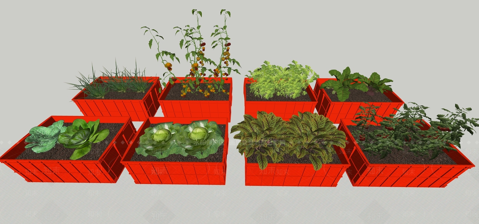 现代菜园SU模型下载【ID:1144332726】