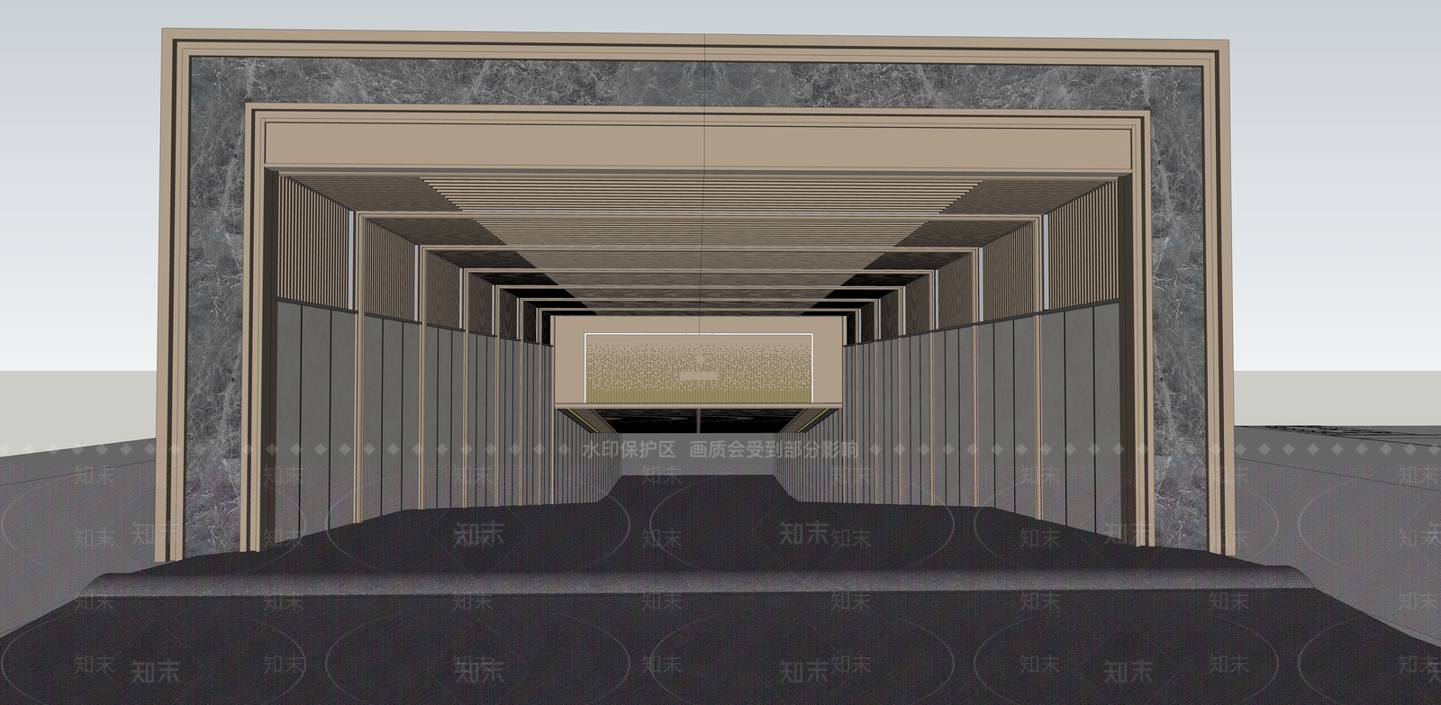 现代地库入口SU模型下载【ID:1144334282】_知末su模型网