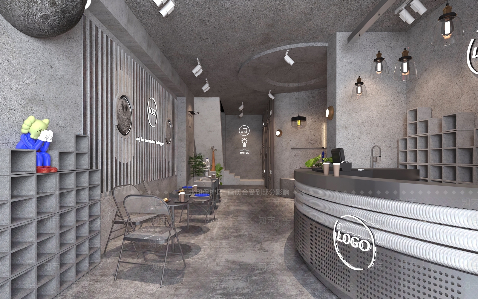 诧寂风奶茶店3D模型下载【ID:1144335897】