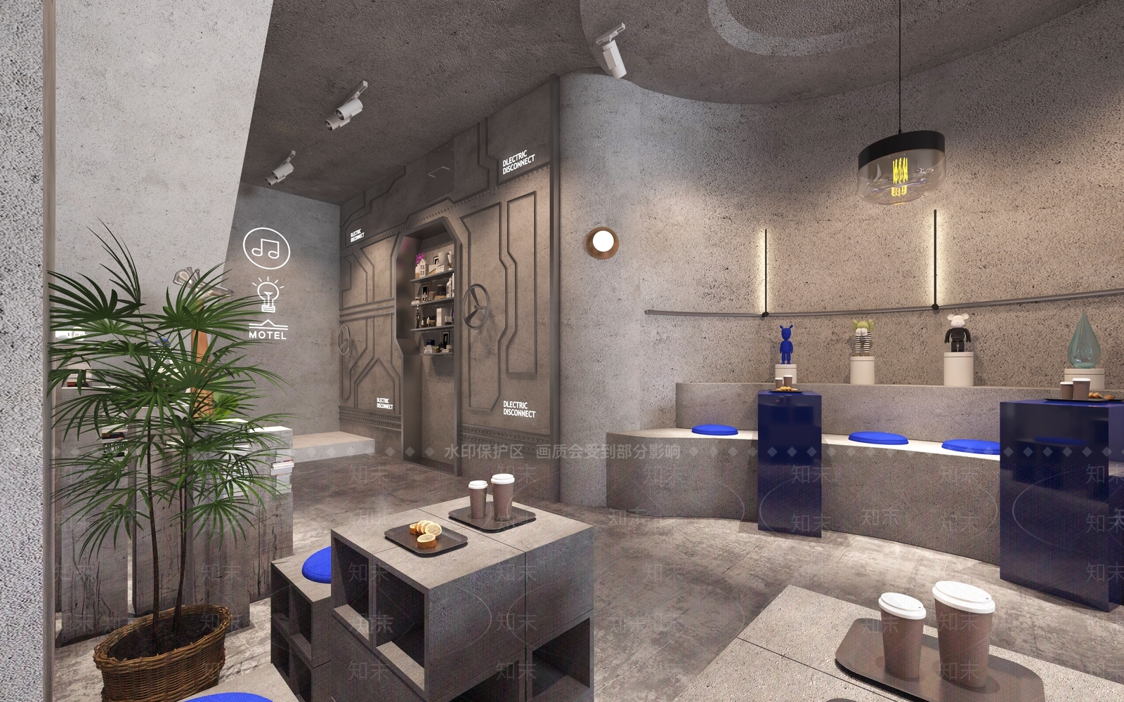 诧寂风奶茶店3D模型下载【ID:1144335897】