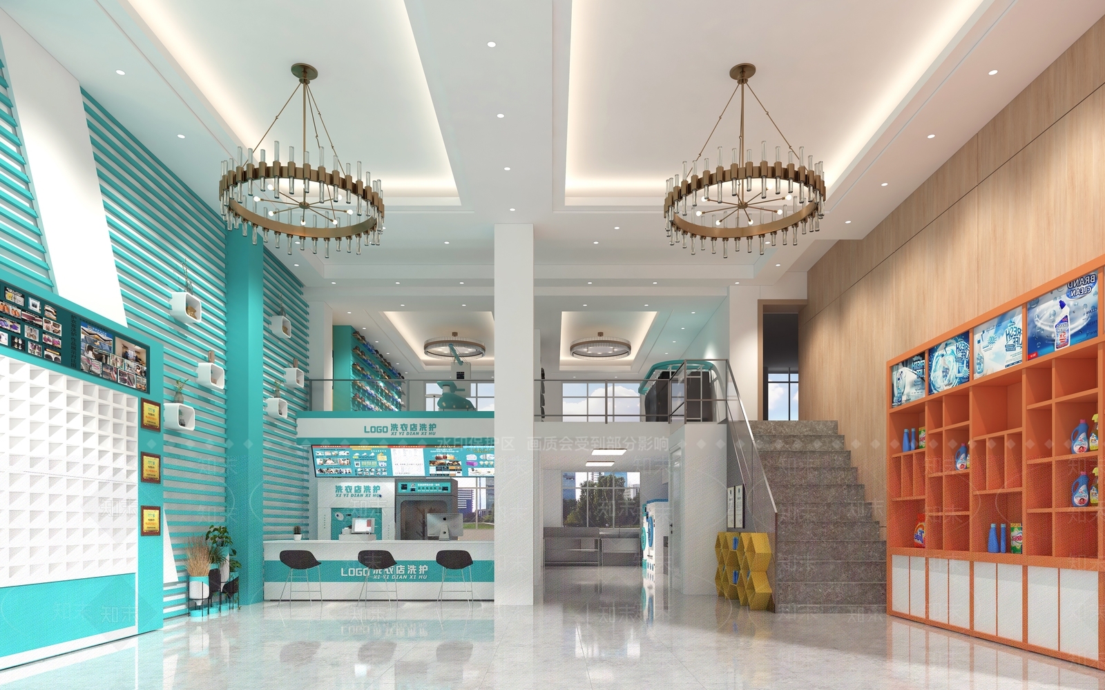 洗衣店3D模型下载【ID:1144335947】