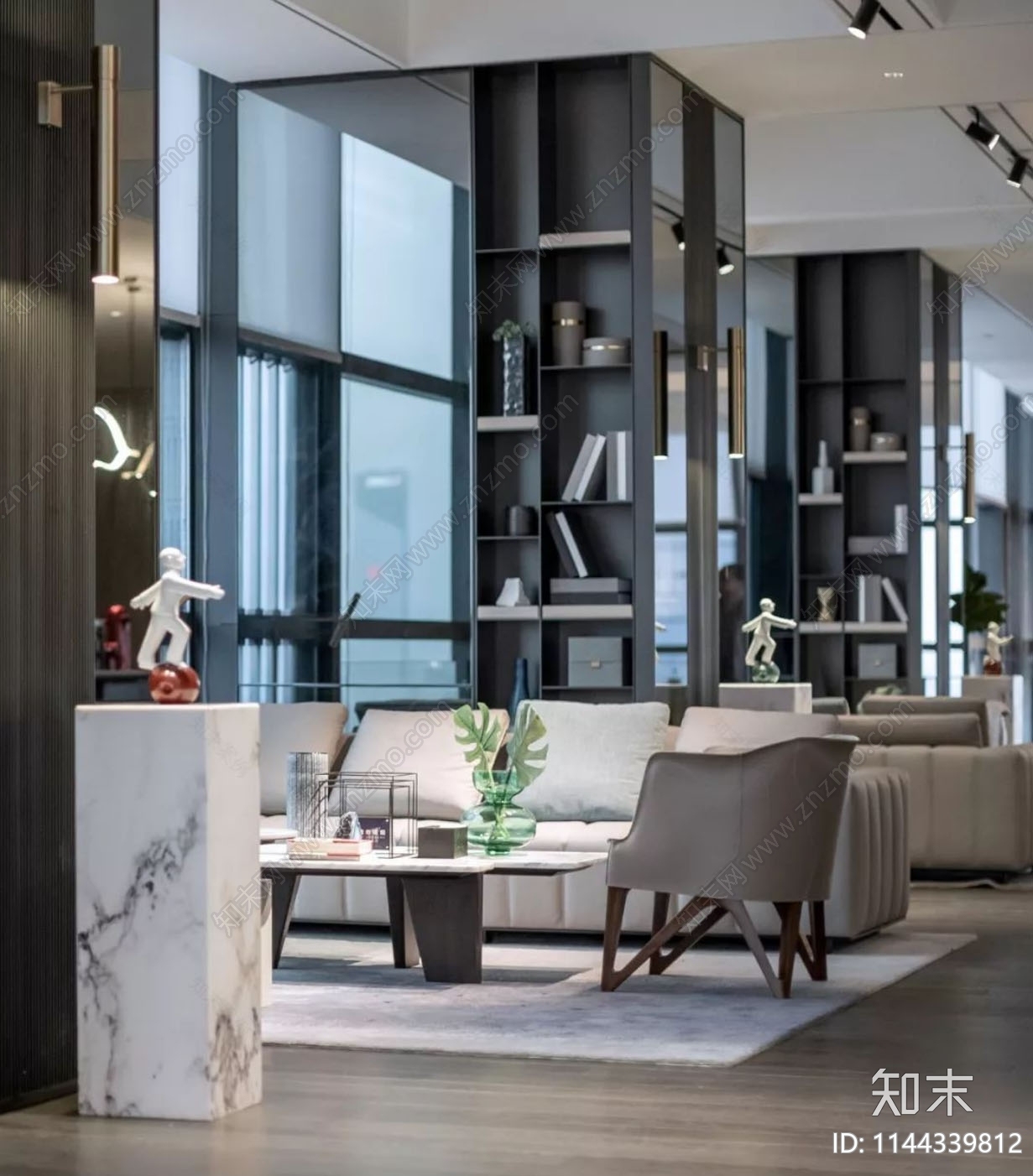 丹健国际深圳前海双子湾售楼处cad施工图下载【ID:1144339812】