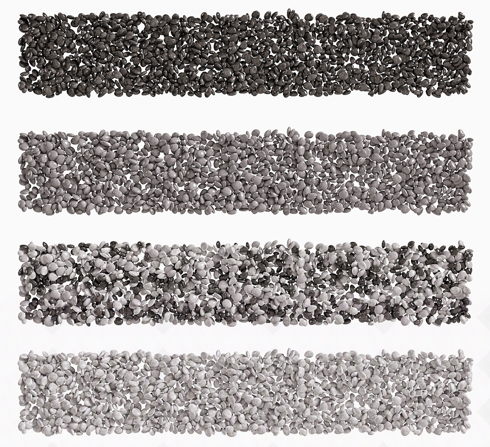 现代景观鹅卵石3D模型下载【ID:1144343706】