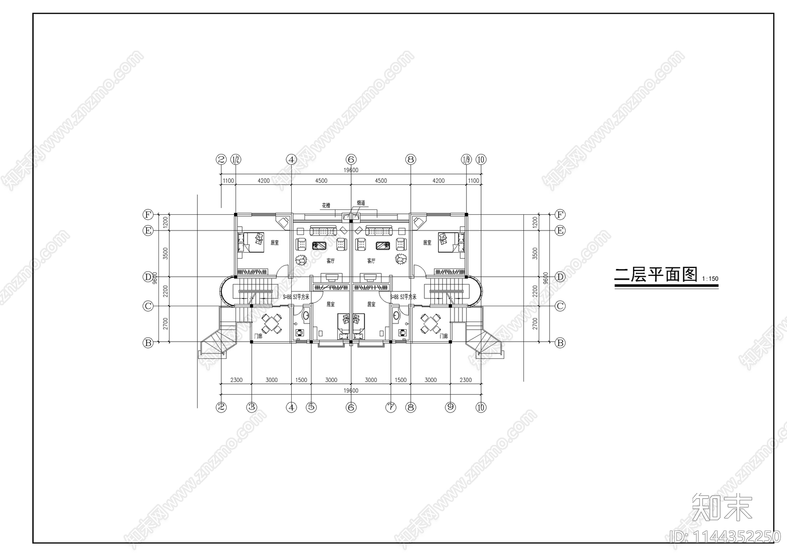 川南民居古建筑cad施工图下载【ID:1144352250】