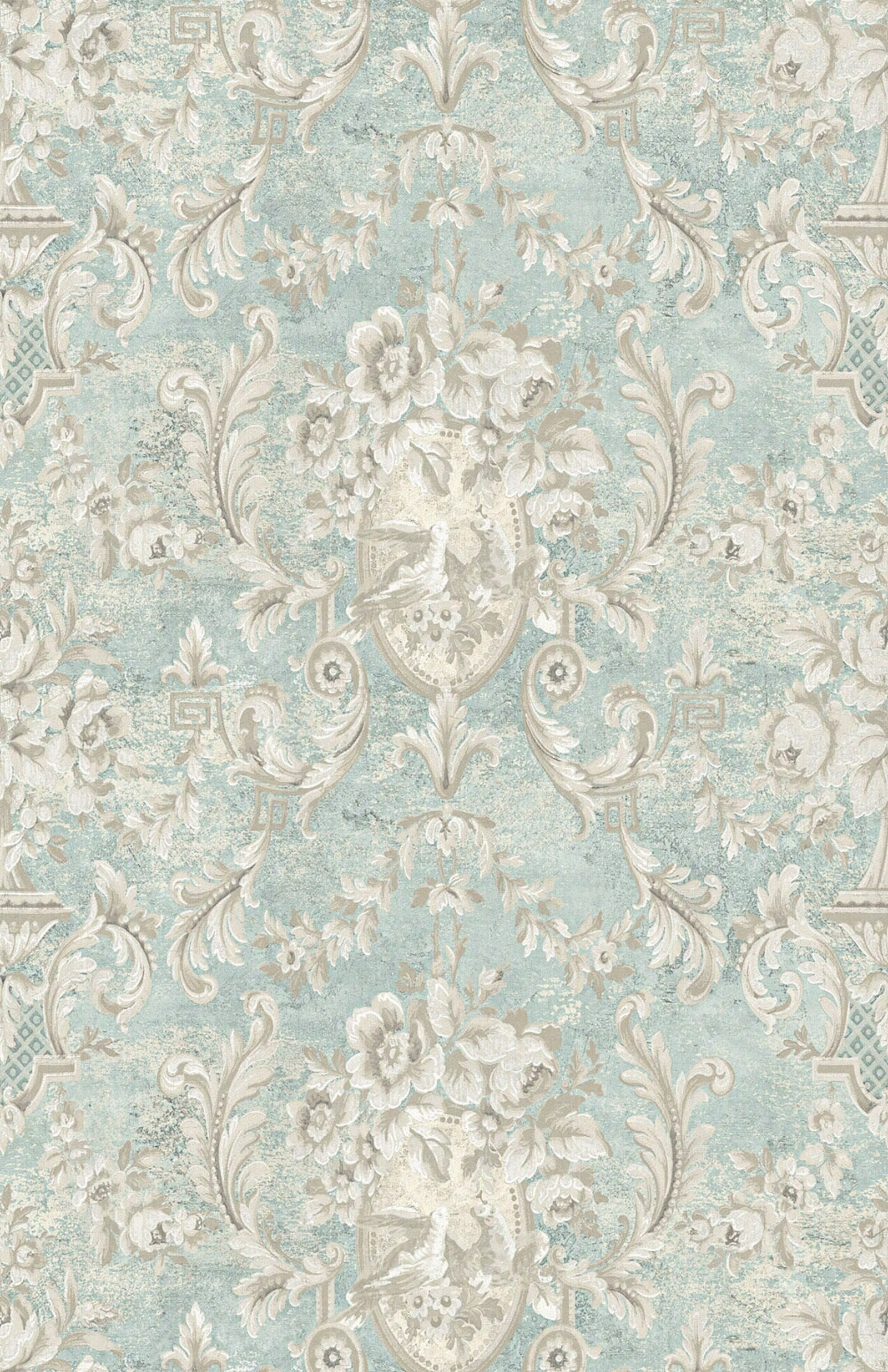 无缝浅绿色欧式花纹图案壁纸壁布墙布贴图贴图下载【ID:1144352409】