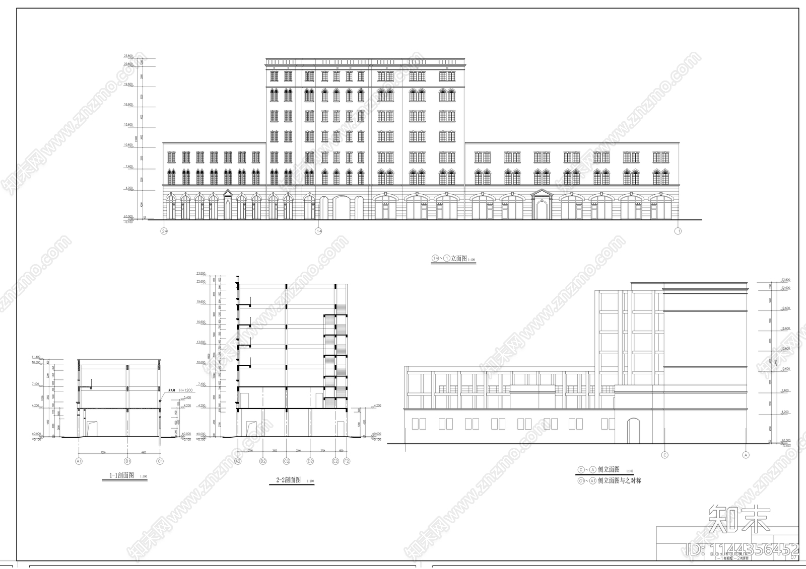 古建筑cad施工图下载【ID:1144356452】