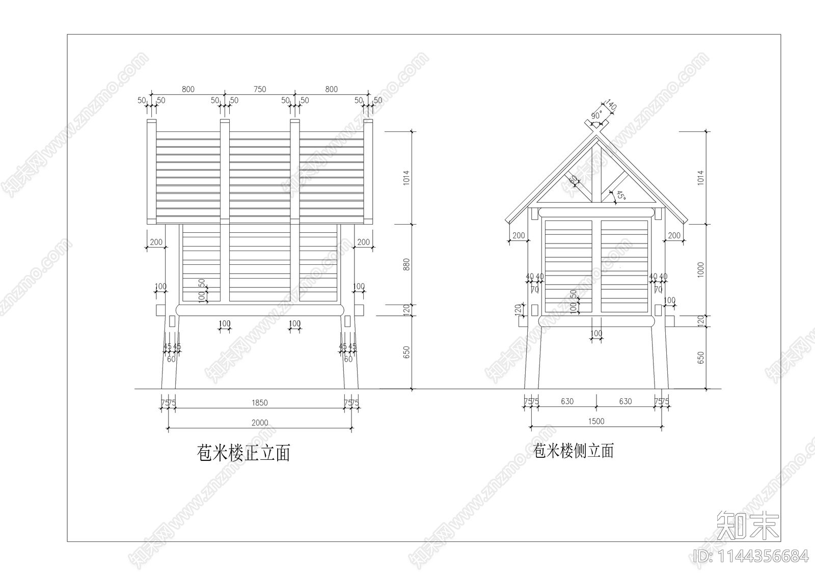 满族装饰构件cad施工图下载【ID:1144356684】