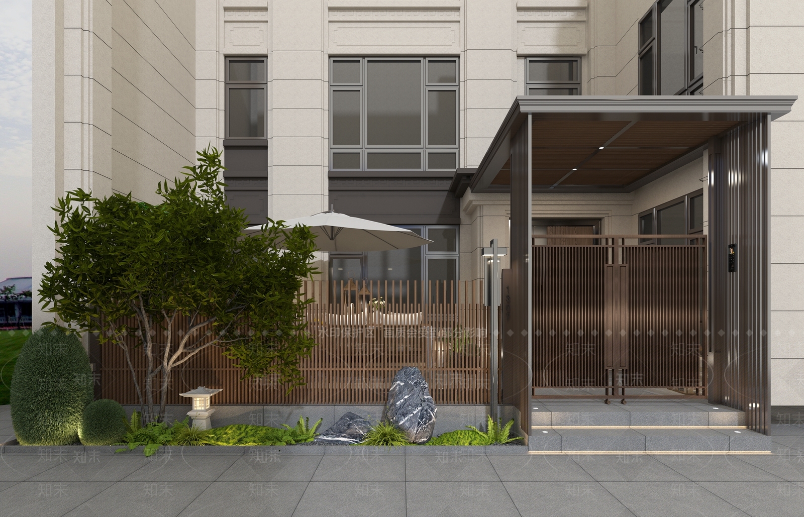 室外居家庭院3D模型3D模型下载【ID:1144357490】