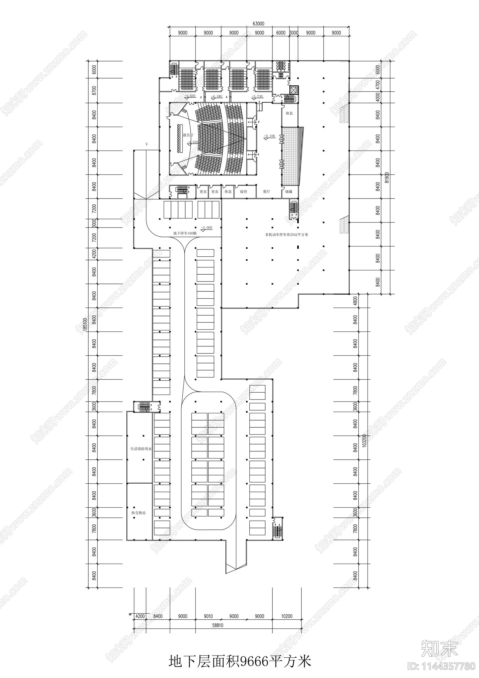 某实验中学建筑cad施工图下载【ID:1144357780】