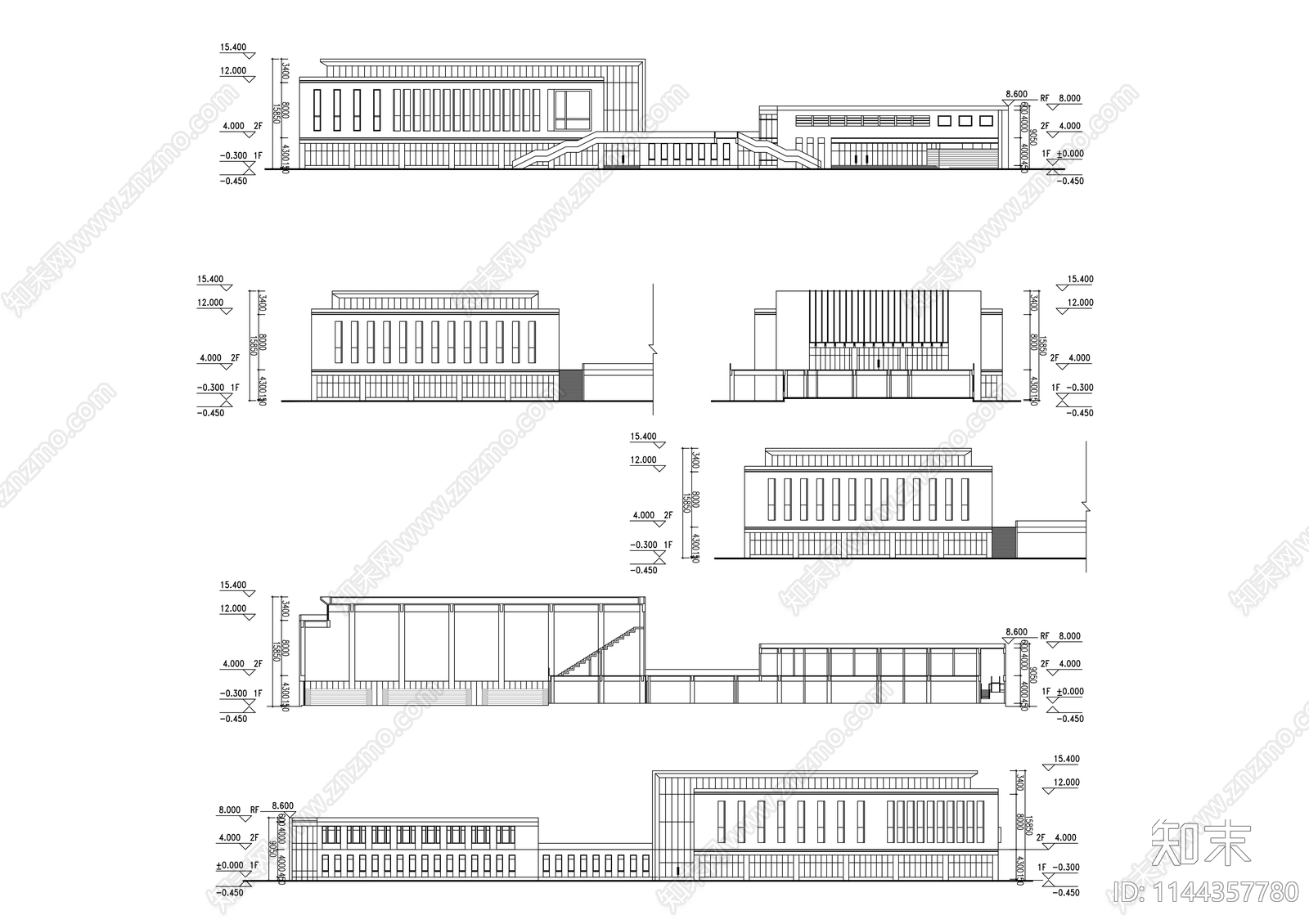 某实验中学建筑cad施工图下载【ID:1144357780】