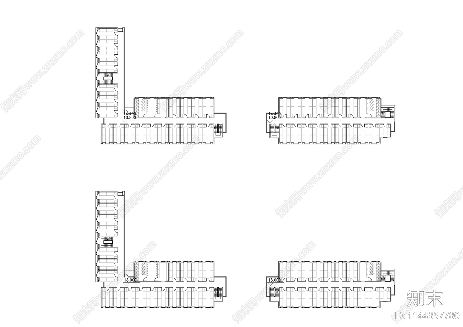 某实验中学建筑cad施工图下载【ID:1144357780】