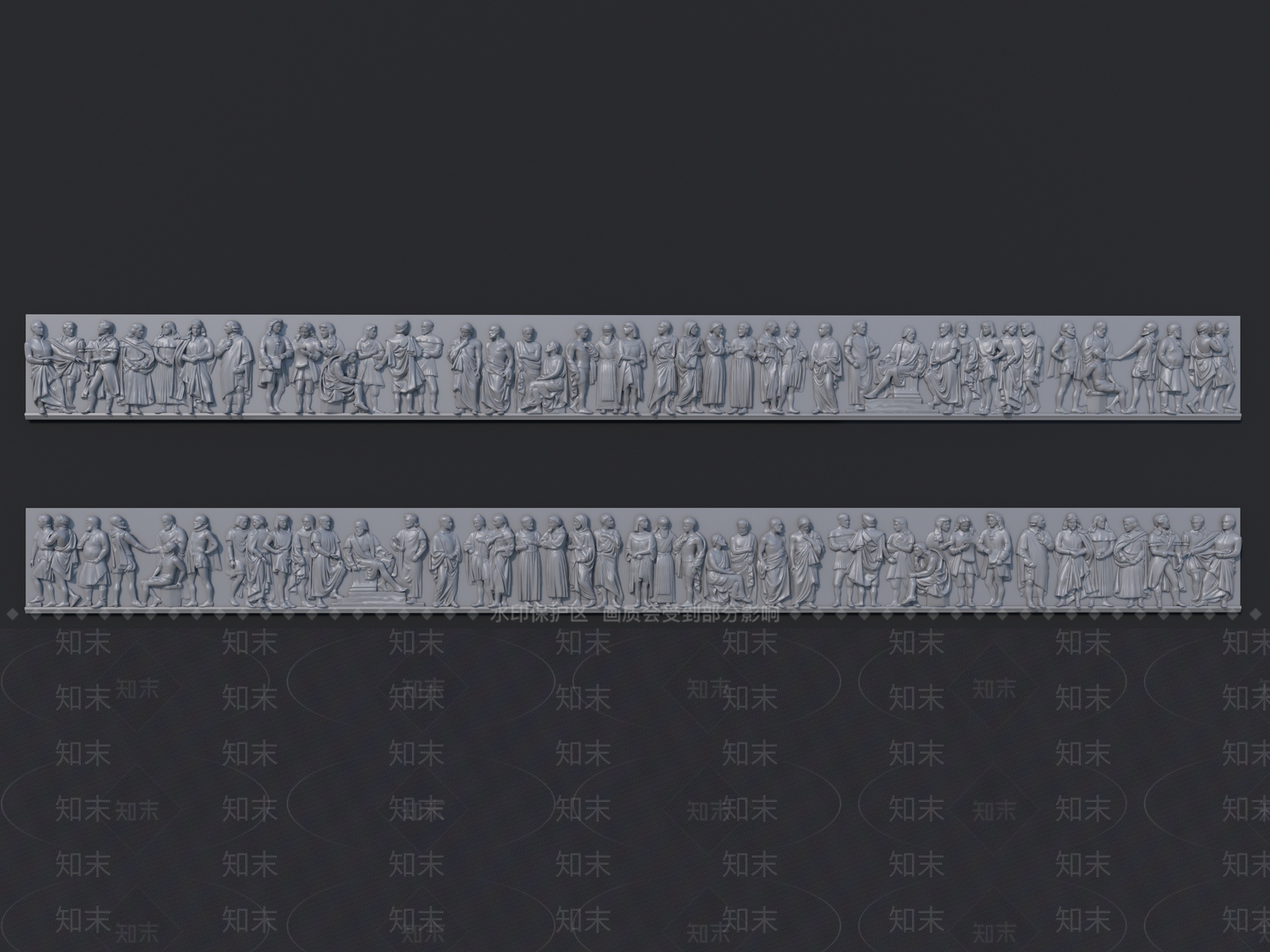 欧式人物浮雕SU模型下载【ID:1144358632】