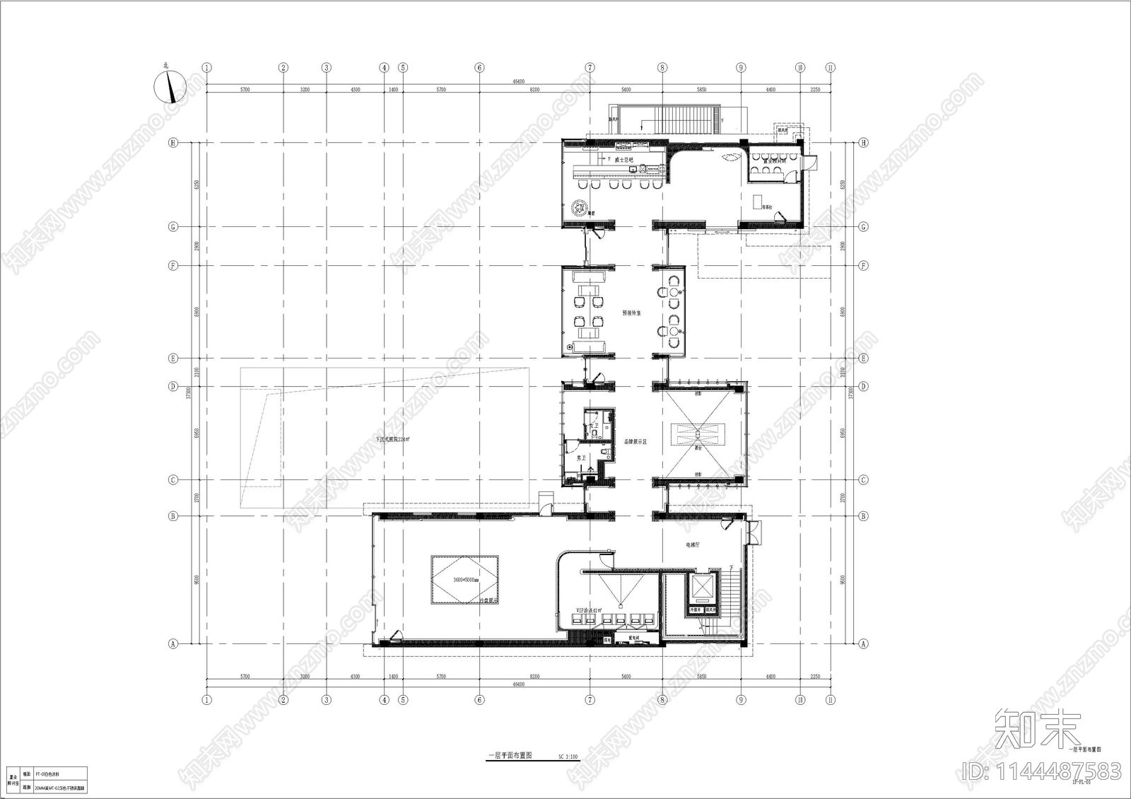 地产馆展厅平面系统cad施工图下载【ID:1144487583】