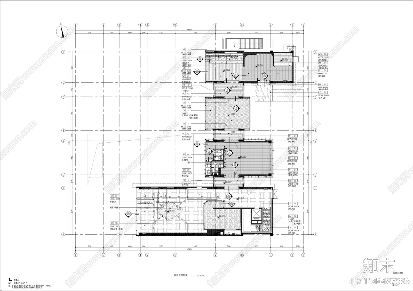 地产馆展厅平面系统cad施工图下载【ID:1144487583】