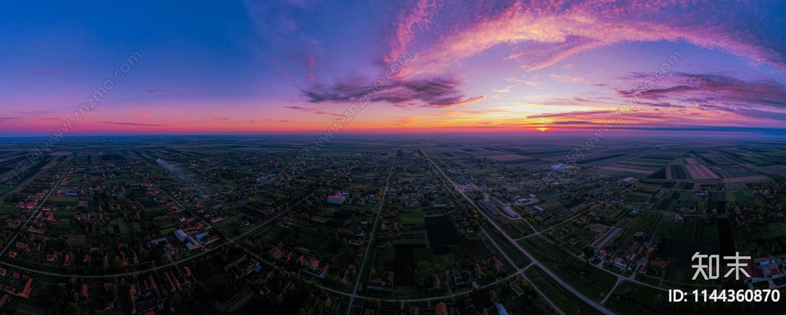 HDR乡镇天空超清全景贴图贴图下载【ID:1144360870】