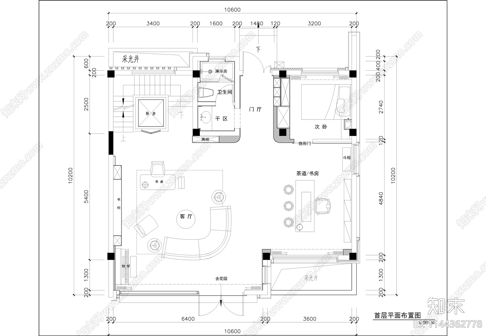 现代简约405㎡五层别墅室内施工图下载【ID:1144362778】