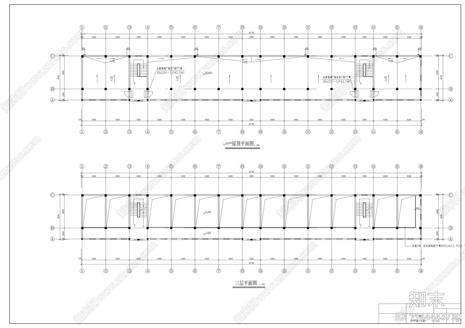 商业古建筑cad施工图下载【ID:1144443730】