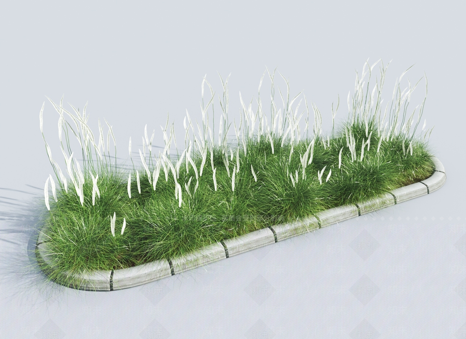 现代灌木草丛3D模型下载【ID:1144369619】