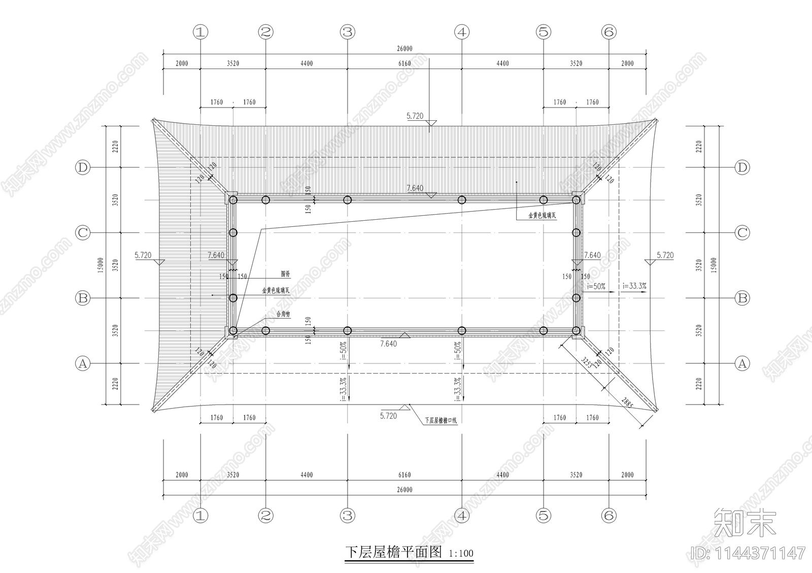 万寿寺古建筑cad施工图下载【ID:1144371147】