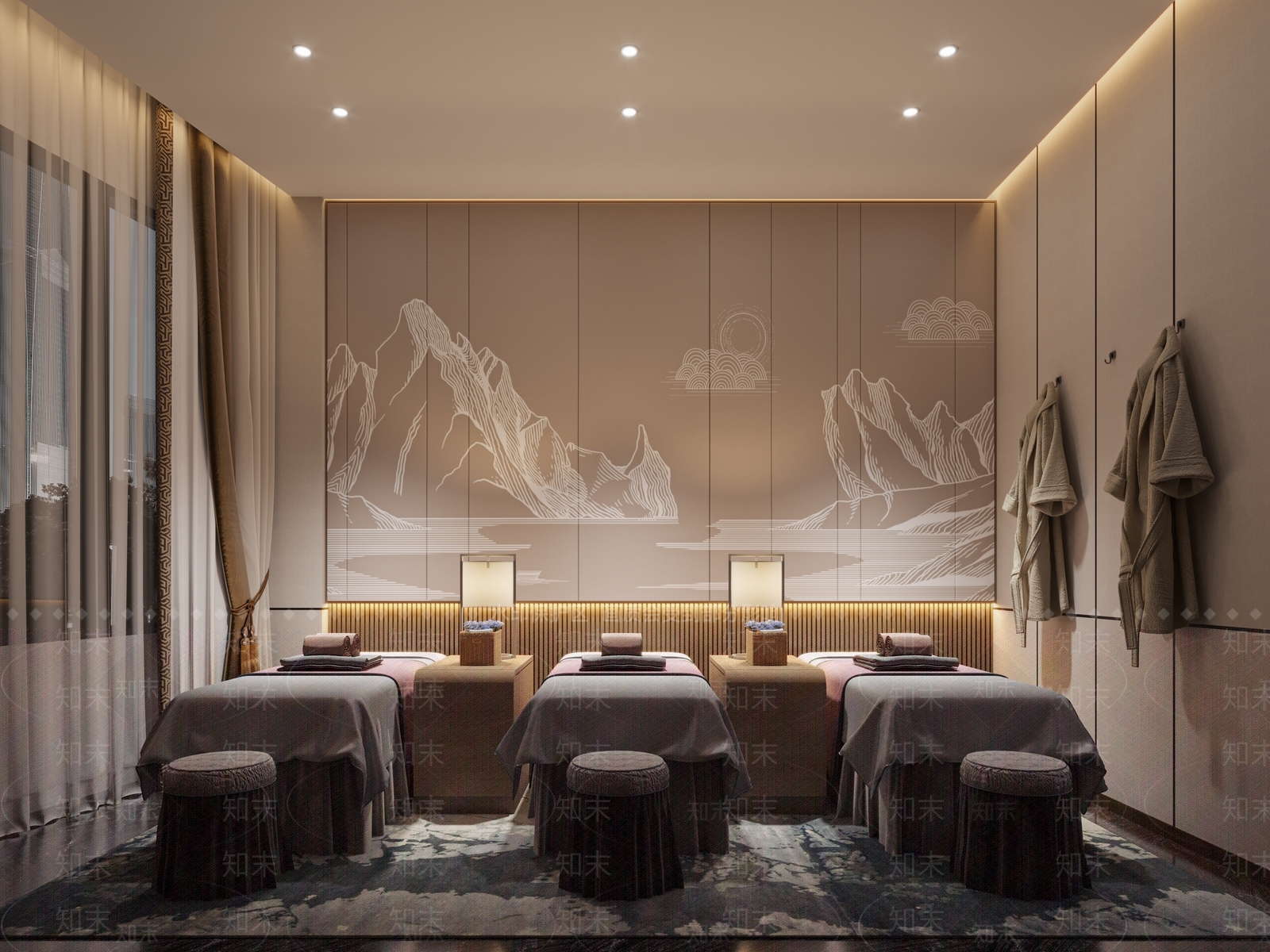 新中式会所3D模型下载【ID:1144375911】