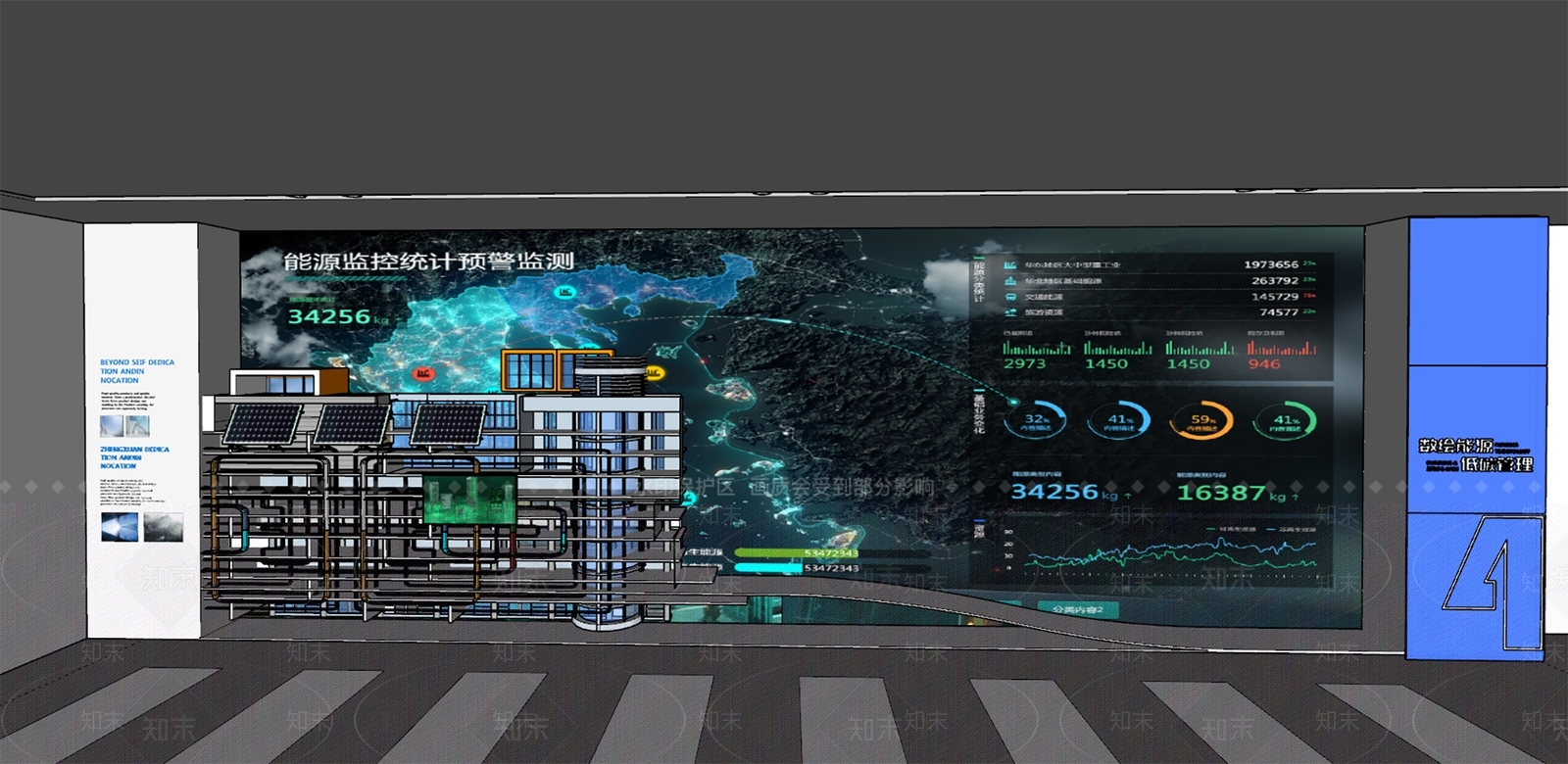 现代商业展厅SU模型下载【ID:1144470608】